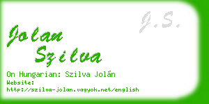 jolan szilva business card